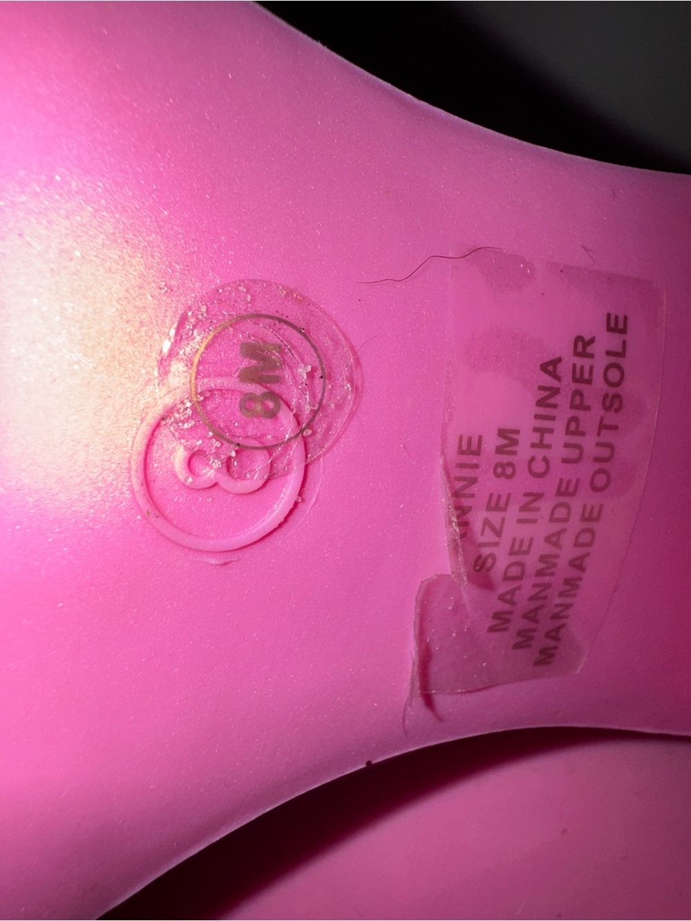 Bright Pink Women's Western Cowboy Boots Rainboots size 8 - Picture 6 of 6